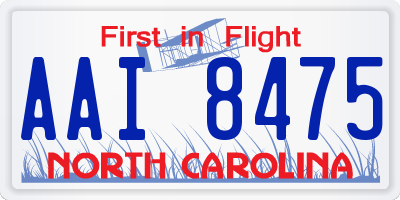 NC license plate AAI8475