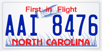 NC license plate AAI8476