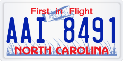 NC license plate AAI8491