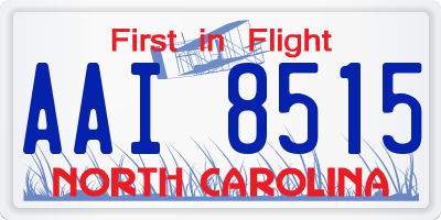 NC license plate AAI8515