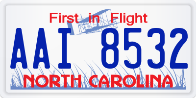 NC license plate AAI8532