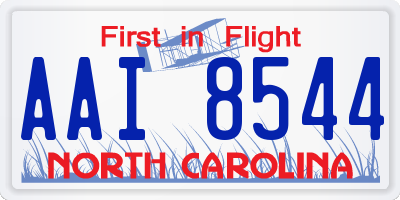 NC license plate AAI8544