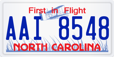 NC license plate AAI8548