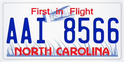 NC license plate AAI8566
