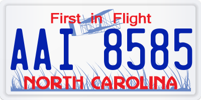 NC license plate AAI8585