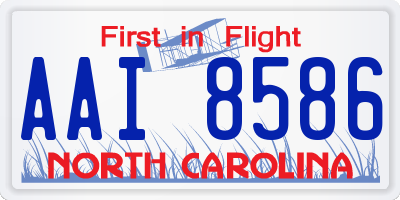 NC license plate AAI8586
