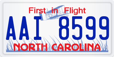 NC license plate AAI8599