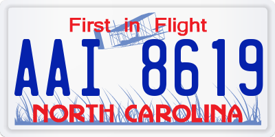 NC license plate AAI8619