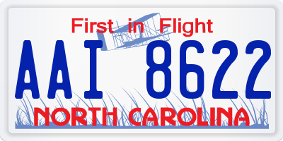 NC license plate AAI8622