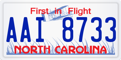 NC license plate AAI8733