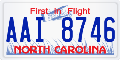 NC license plate AAI8746