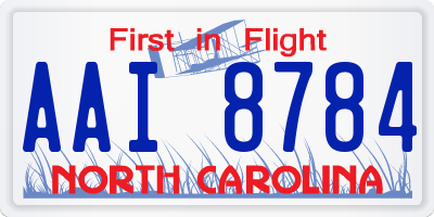 NC license plate AAI8784