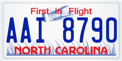 NC license plate AAI8790