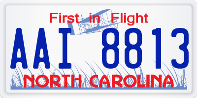 NC license plate AAI8813