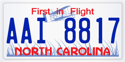 NC license plate AAI8817
