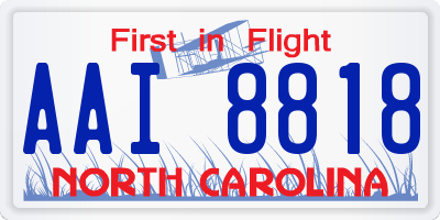 NC license plate AAI8818