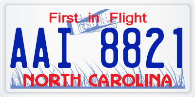 NC license plate AAI8821