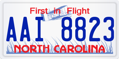 NC license plate AAI8823