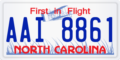 NC license plate AAI8861