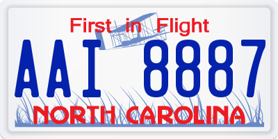 NC license plate AAI8887
