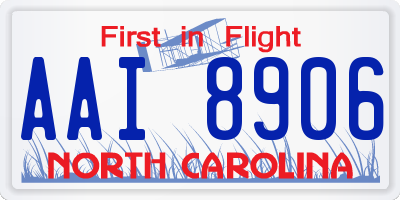 NC license plate AAI8906
