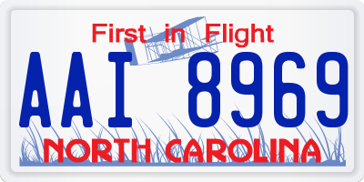 NC license plate AAI8969