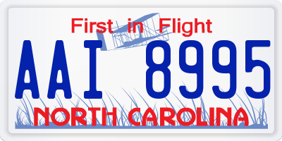 NC license plate AAI8995