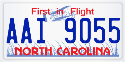 NC license plate AAI9055