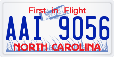 NC license plate AAI9056