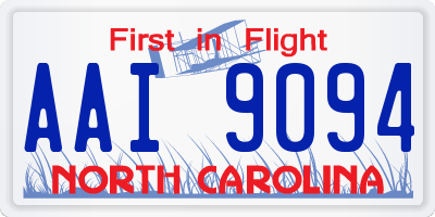 NC license plate AAI9094