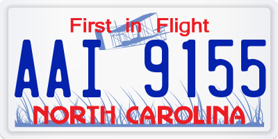 NC license plate AAI9155