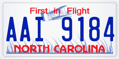 NC license plate AAI9184