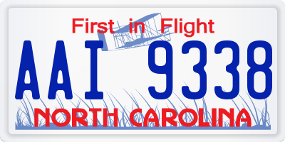 NC license plate AAI9338