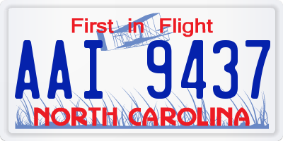 NC license plate AAI9437
