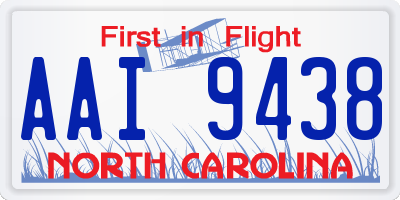 NC license plate AAI9438