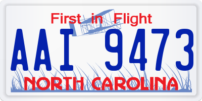 NC license plate AAI9473