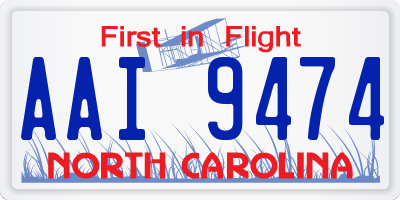 NC license plate AAI9474