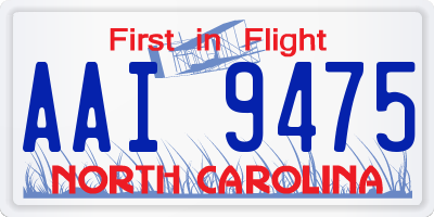 NC license plate AAI9475