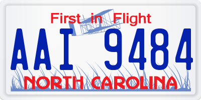 NC license plate AAI9484
