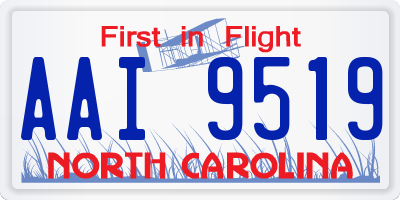 NC license plate AAI9519