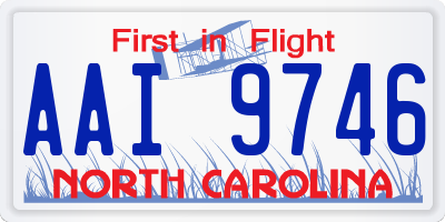 NC license plate AAI9746
