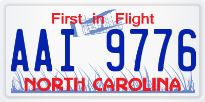 NC license plate AAI9776
