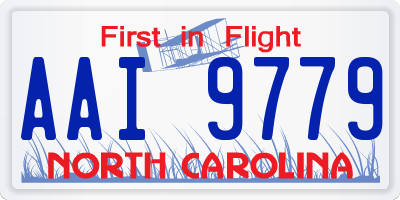 NC license plate AAI9779