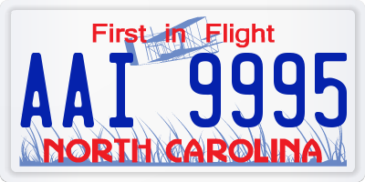 NC license plate AAI9995