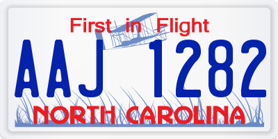 NC license plate AAJ1282