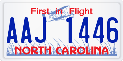 NC license plate AAJ1446
