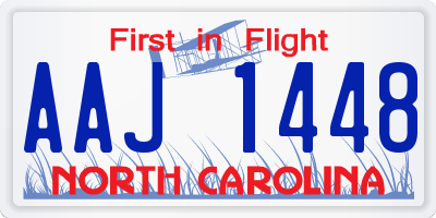 NC license plate AAJ1448