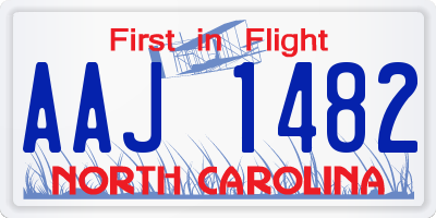 NC license plate AAJ1482