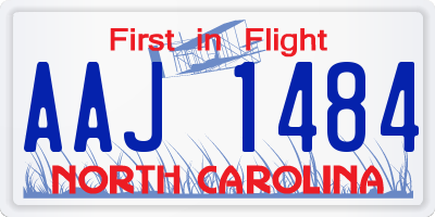 NC license plate AAJ1484