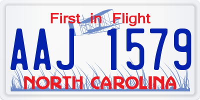 NC license plate AAJ1579